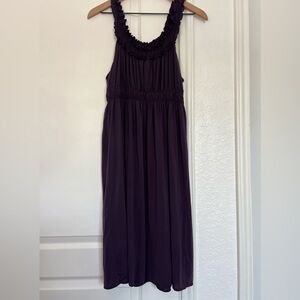 BCBG Purple Ruffle Stretch-Straps Dress | M